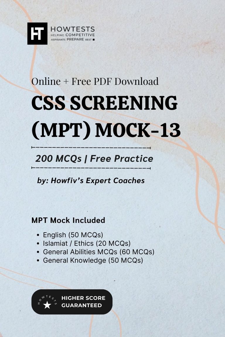 CSS Screening (MPT) Mock 13